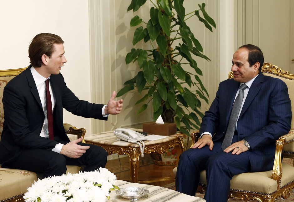 Außenminister Sebastian Kurz mit Ägyptens Staatschef Abdel Fattah al-Sisi. (c) Austrian Ministry for Foreign Affairs